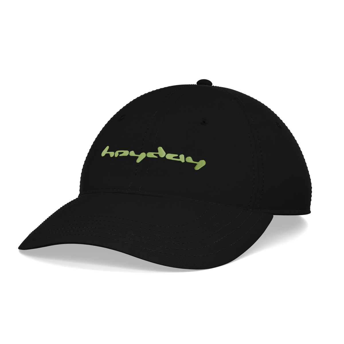 Heyday Logo Black Cap – right angle view