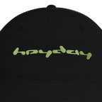 Heyday Logo Black Cap – embroidery detail