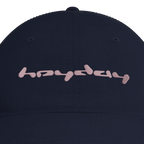 Heyday Logo Midnight Blue Cap – embroidery detail