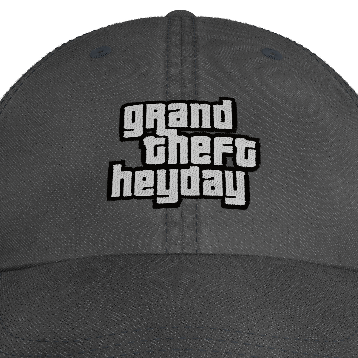 Grand Theft Heyday Cap – embroidery detail
