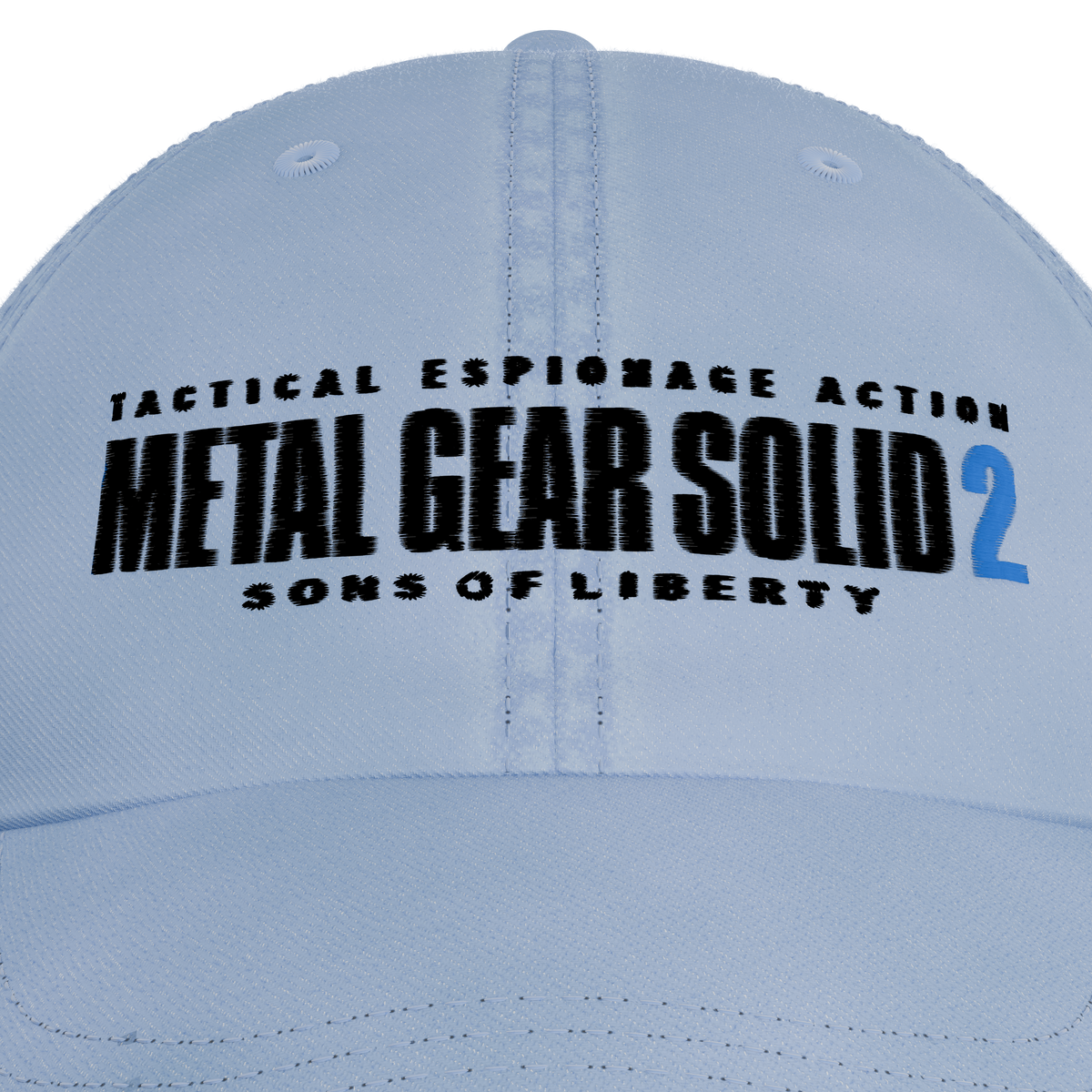 Metal Gear Solid 2: Sons of Liberty Blue Cap – embroidery detail