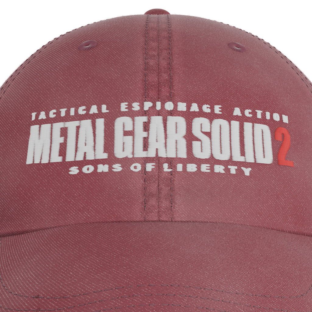 Metal Gear Solid 2: Sons of Liberty Red Cap – embroidery detail