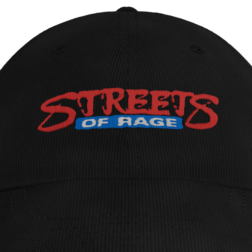 Streets of Rage Corduroy Cap – embroidery detail