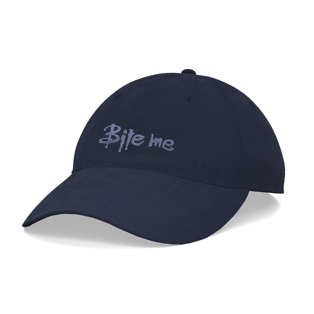 Buffy the Vampire Slayer – Bite Me Corduroy Cap – right angle view