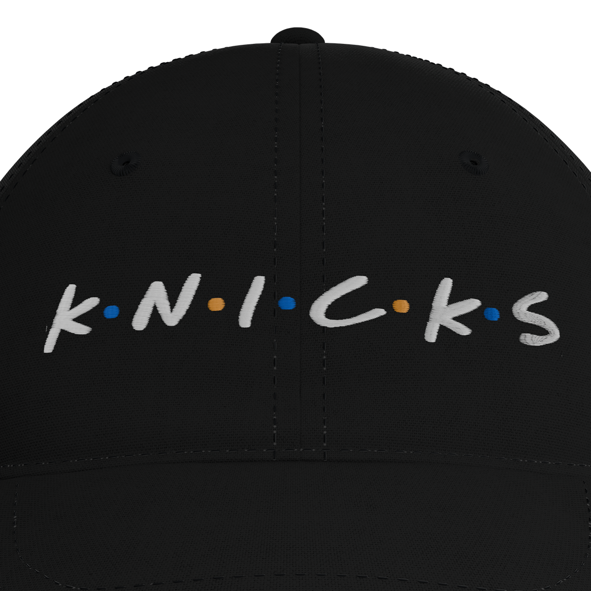 Friends – Knicks in Friends Style Cap – embroidery detail