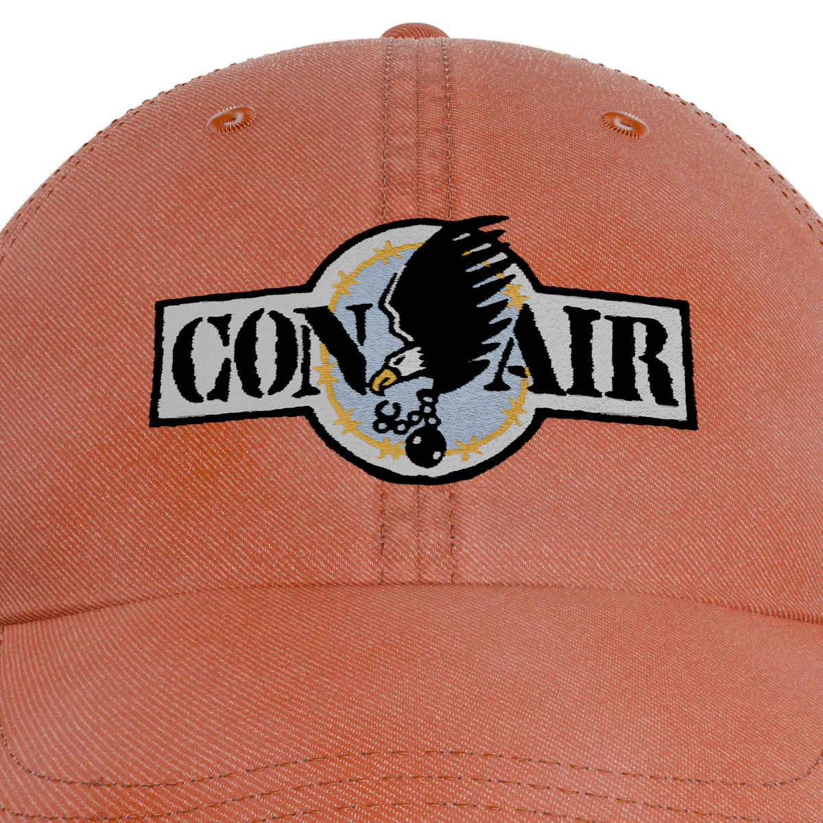 Con Air Cap – embroidery detail
