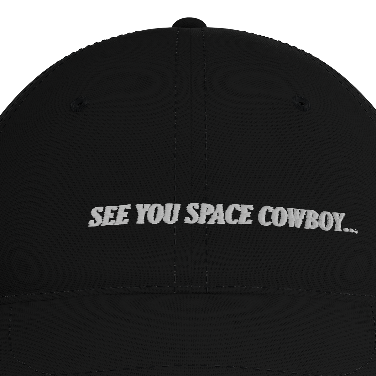 Cowboy Bebop – "See You Space Cowboy" Cap – embroidery detail