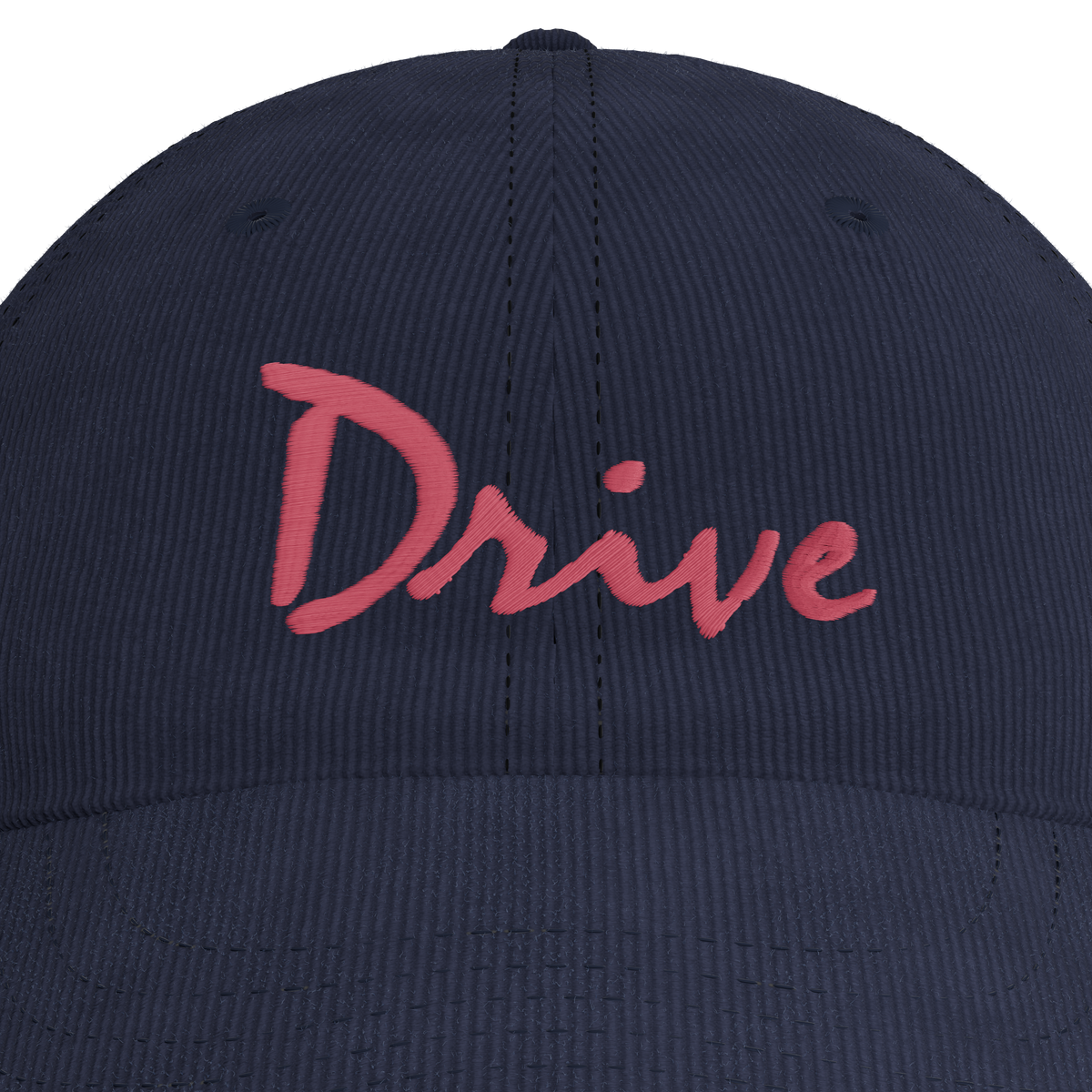 Drive Corduroy Cap – embroidery detail