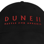 Dune II Battle for Arrakis Black Corduroy Cap – embroidery detail