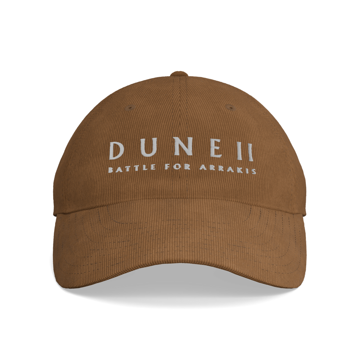 Dune II Battle for Arrakis Brown Corduroy Cap – front view