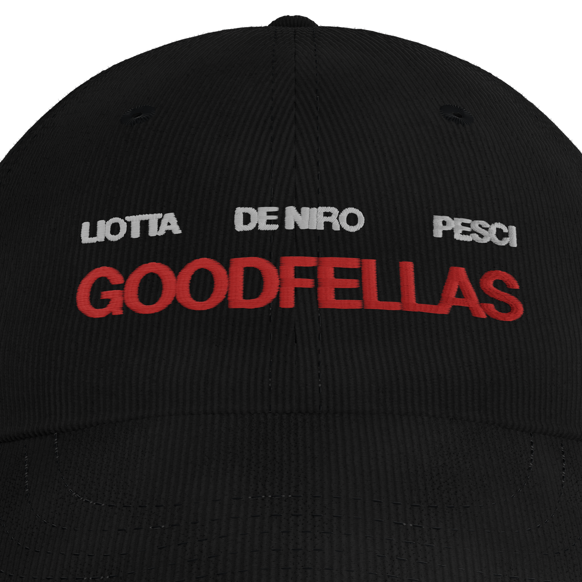 Goodfellas Corduroy Cap – embroidery detail