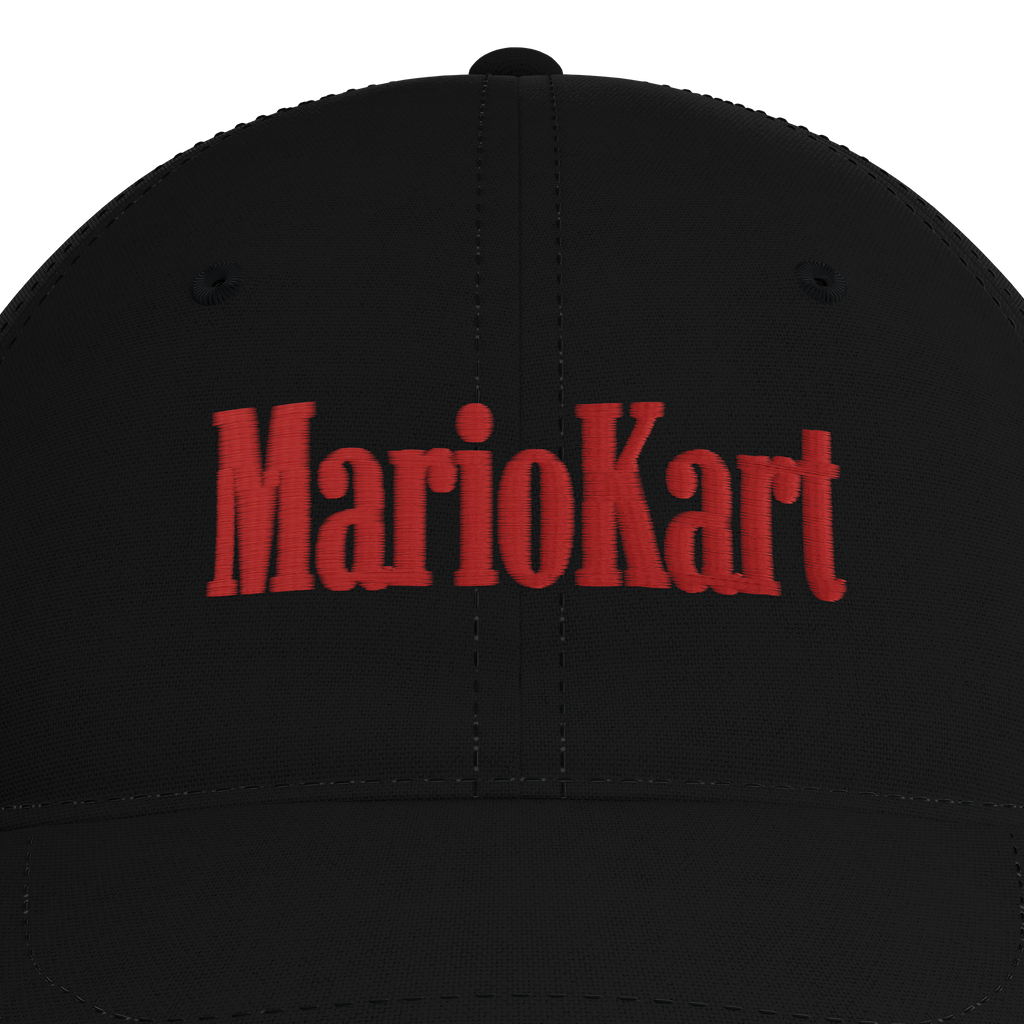 Mario Kart – MarioKart Logo Cap – embroidery detail