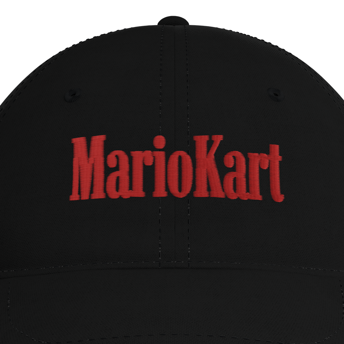 Mario Kart – MarioKart Logo Cap – embroidery detail