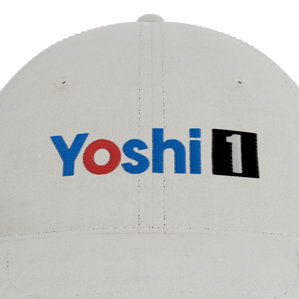 Mario Kart – Yoshi 1 Logo Cap – embroidery detail