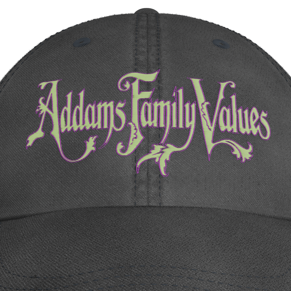 Addams Family Values Cap – embroidery detail